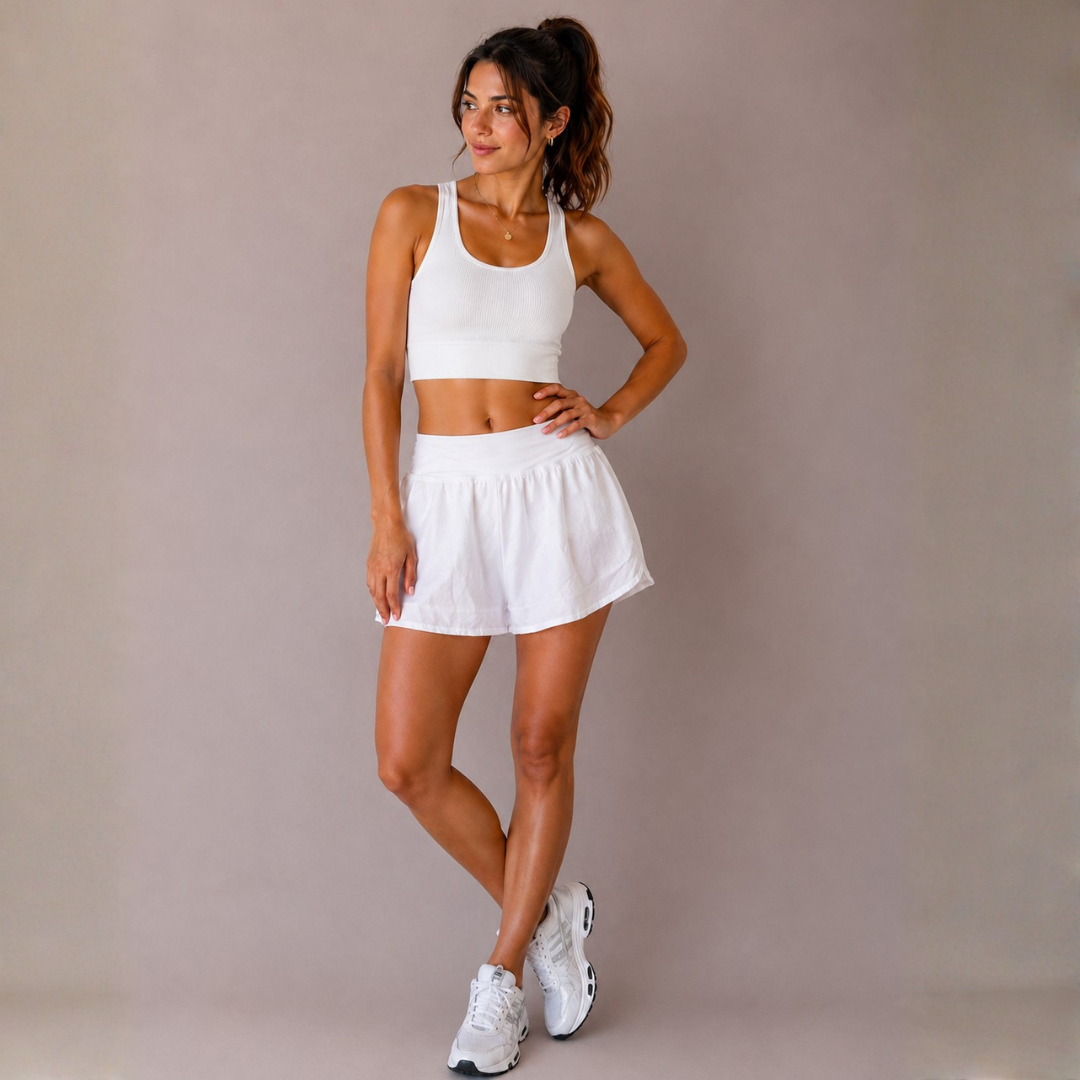 Pantaloneta de mujer blanca Campion