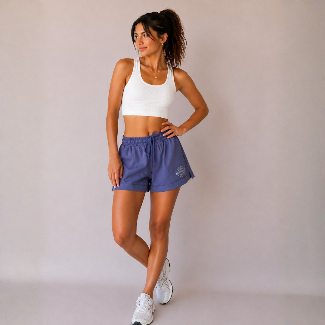 Pantaloneta de mujer celeste Aéropostale