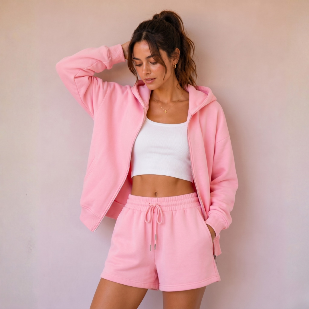 Conjunto de 3 piezas rosadas