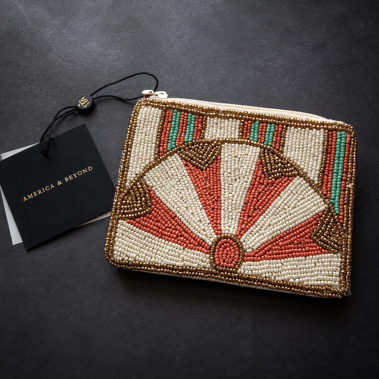 Monederos con abalorios America & Beyond Rosa