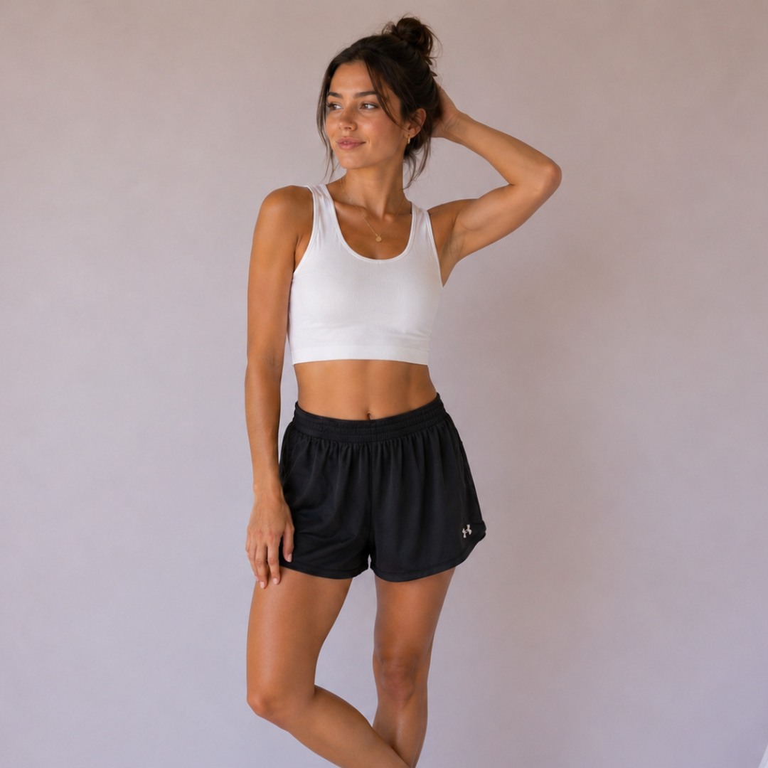 Pantaloneta deportiva negra Under Armour