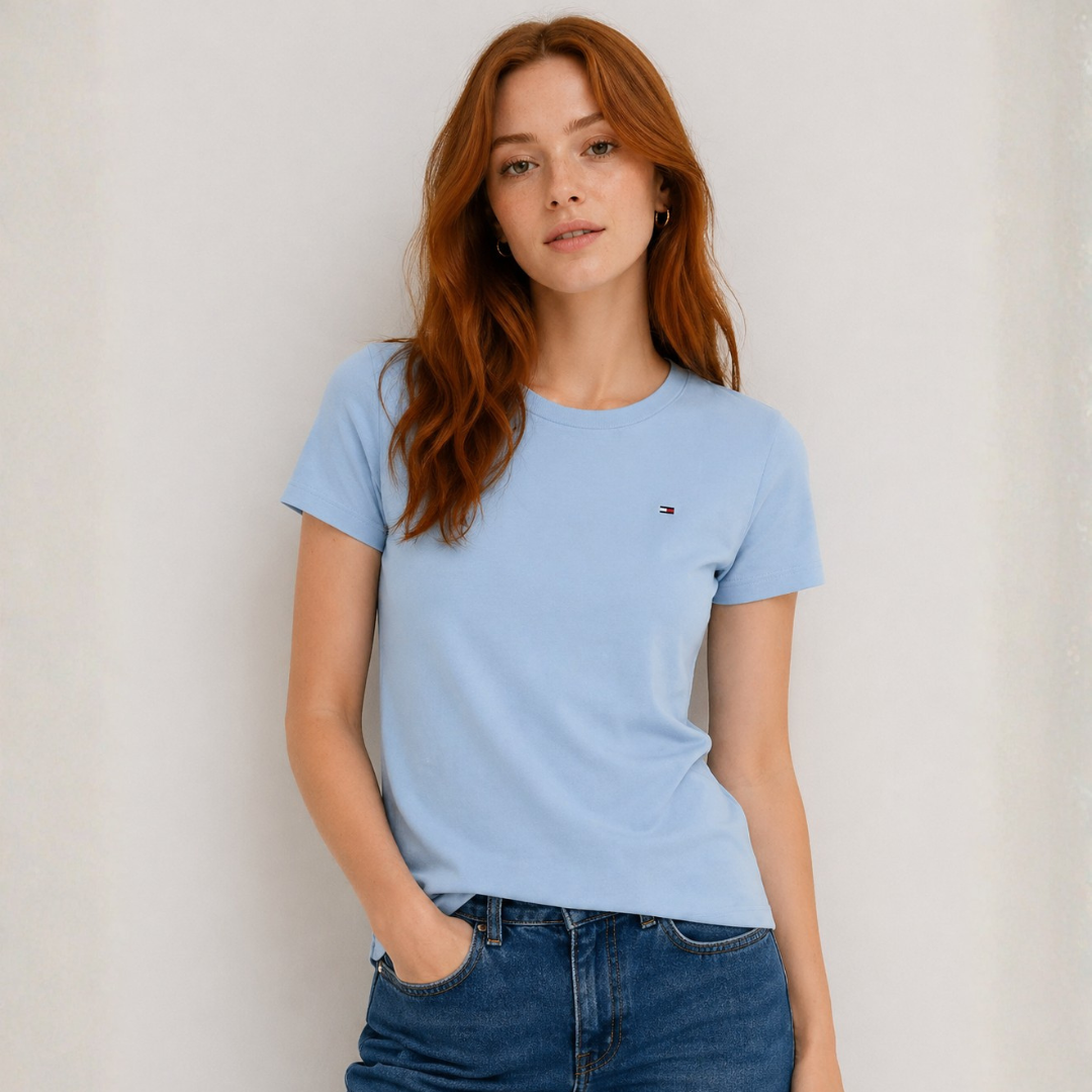 Camiseta de cuello redondo Náutica Celeste