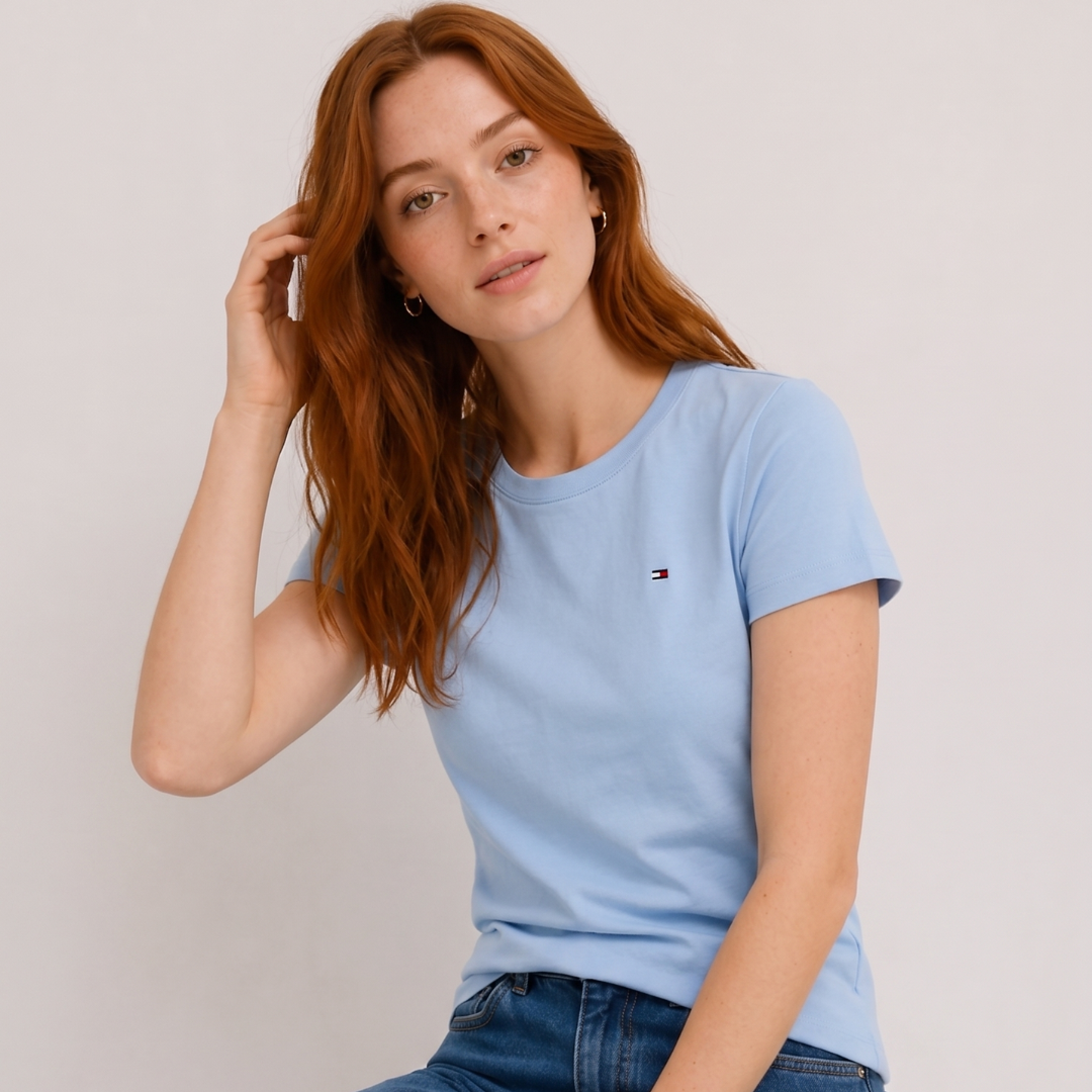 Camiseta de cuello redondo Náutica Celeste