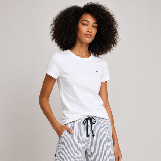 Camiseta de cuello redondo Náutica Blanca