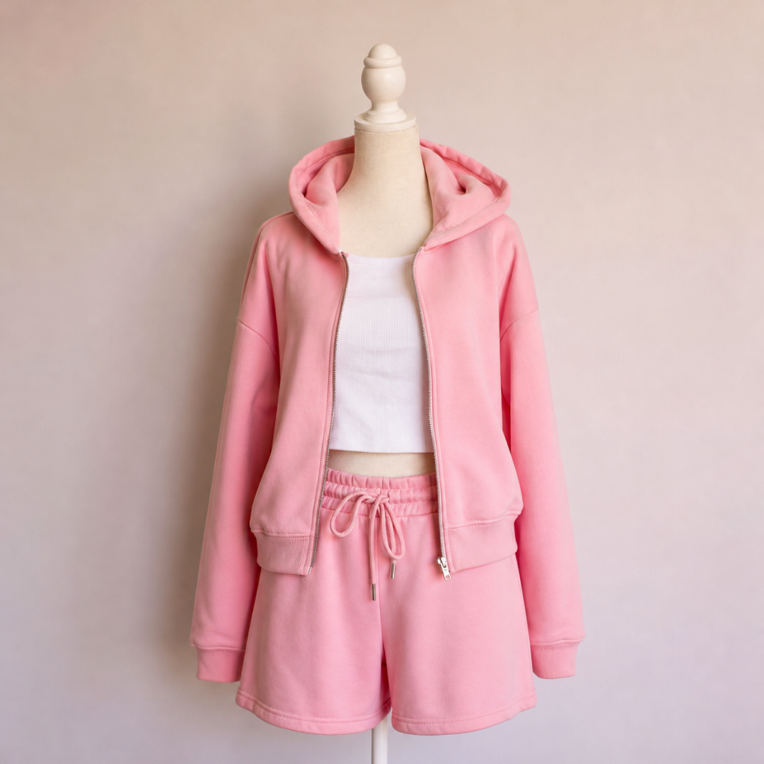 Conjunto de 3 piezas rosadas