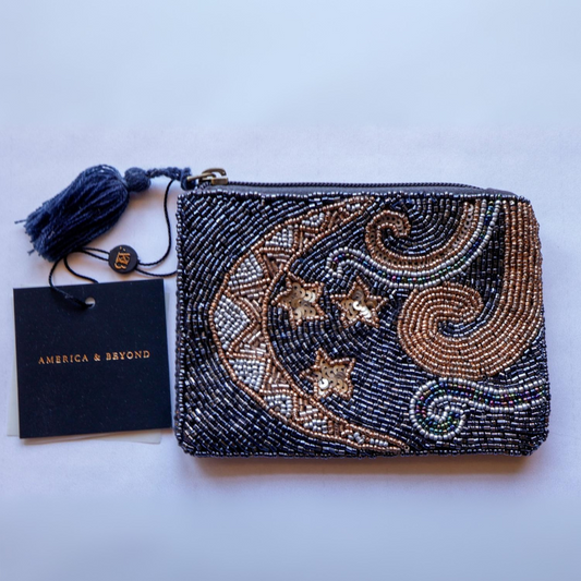 Monederos con abalorios America & Beyond Azul