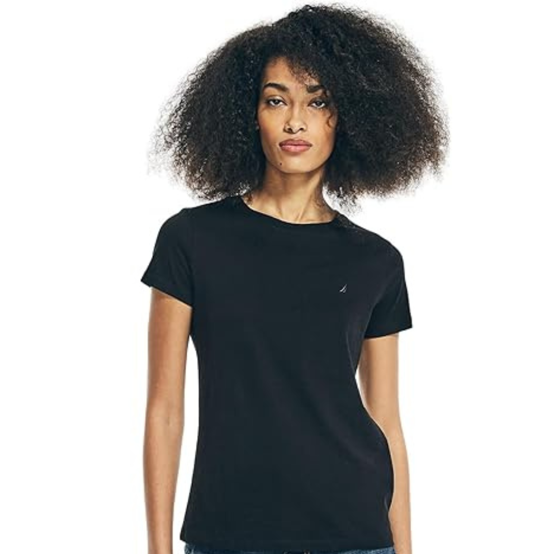 Camiseta de Cuello Redondo Nautica Negra