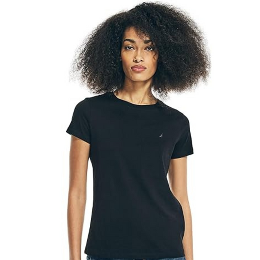 Camiseta de Cuello Redondo Nautica Negra