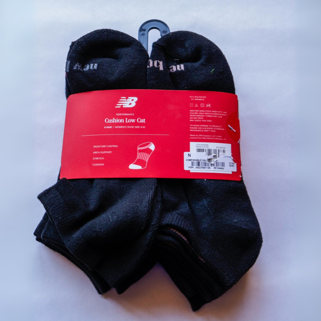 Medias de mujer de 6 pares Nautica negro c/morado