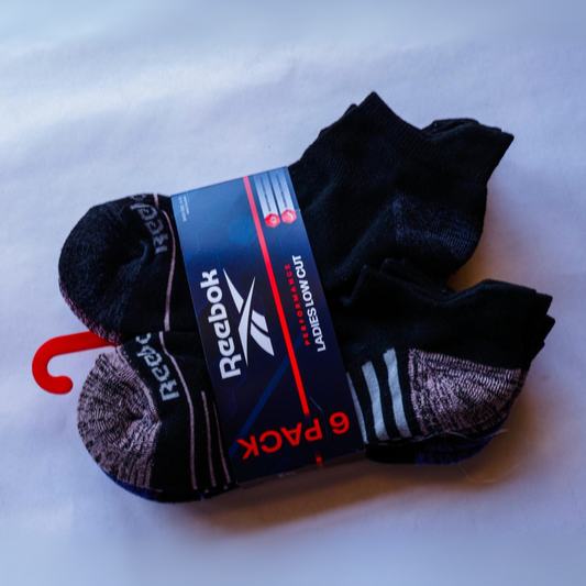 Medias de mujer de 6 pares Rebook negro c/colores