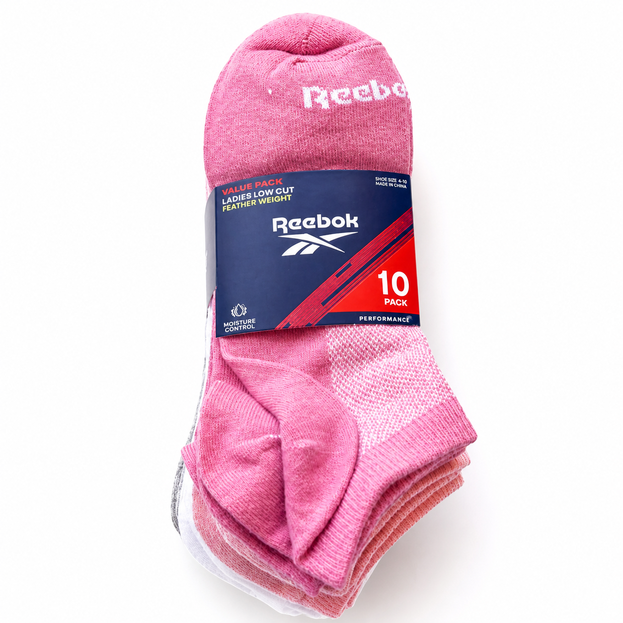 Medias de mujer de 10 pares Reebok diferentes colores